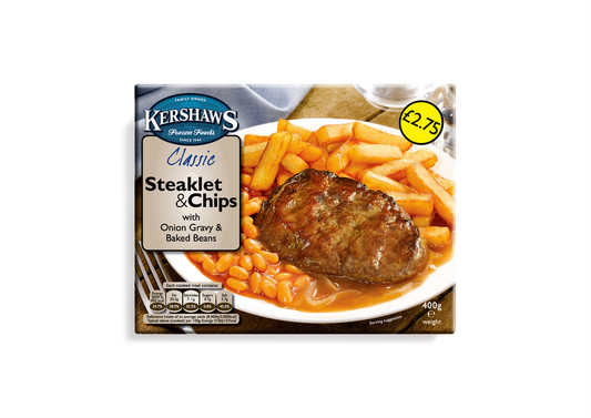 Kershaws Steaklet UNIT 6x360g . Packed 2 units to a case.Unit Weight: 2.52 Kilos.