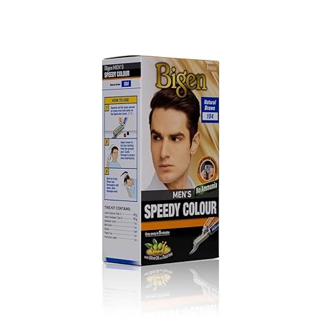 Bigen Mens Hair Dye -  Natural Brown  3x80g