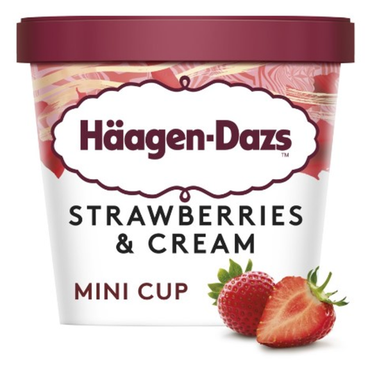Haagan-Dazs Strawberry & Cream Minicups 24x95ml 24x95ml