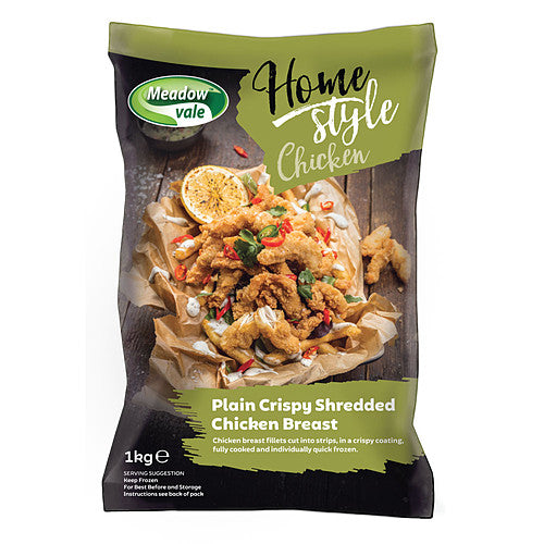 Meadow Vale Home Style Crispy Shredded Chicken Breast 1kg   1Kg × 4