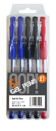 Gel Pens    6x5's