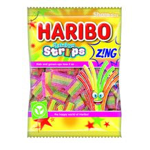 Haribo Rainbow Strips Zing Bag  12x130g E