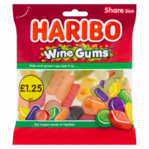 Haribo Wine Gums Bags   12x140g