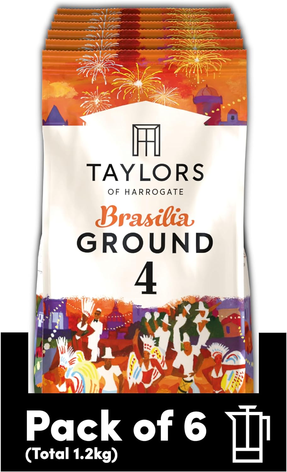 Taylors Rich Italian Ground Coffee  6x200g