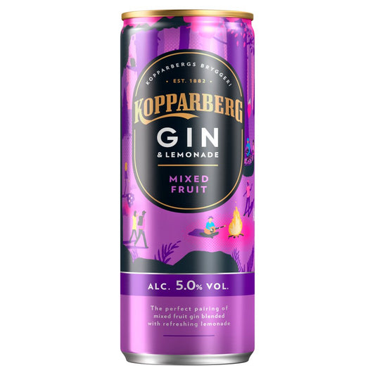Kopparberg Mixed Fruit Gin & Lemonade 250ml   250ml × 12 × 1