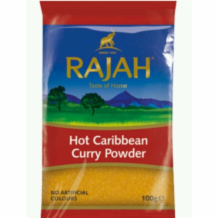 Rajah Hot Caribbean Curry Powder  10x100g