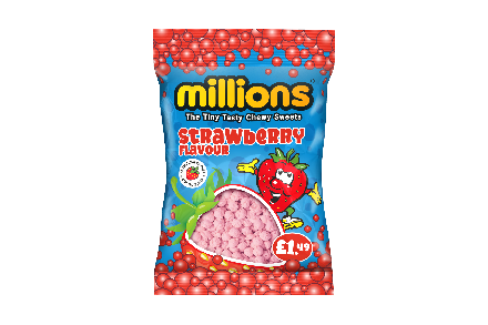 Millions Strawberry Bags   12x110g