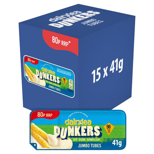 Dairylea Dunkers Jumbo Tubes Cheese Snack 80p PMP 41g   41g × 15 × 1
