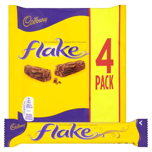 Cadbury Flake Chocolate Bar 4 Pack 80g