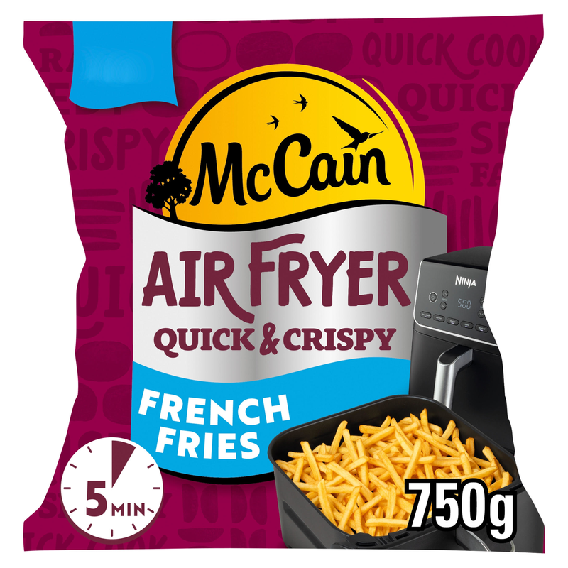 McCain Air Fryer French Fries UNIT 6x750g . Packed 2 units to a case.
Unit Weight: 4.71 Kilos.