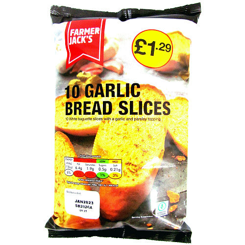 Farmer Jack's Garlic Slices PM £1.69   210g × 12