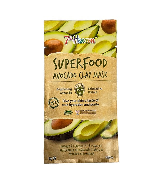 7TH HEAVEN SUPERFOOD AVOCADO CLAY MASK 10 g Skin Wash Asetena Pa 
