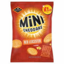 Jacobs Mini Cheddars Red Leicester   15x90g