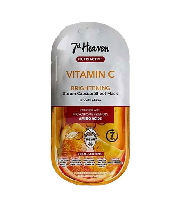 7TH HEAVEN NUTRIACTIVE VITAMIN C SERUM CAPSULE SHEET MASK 1 Sheet Mask Skin Wash Asetena Pa 