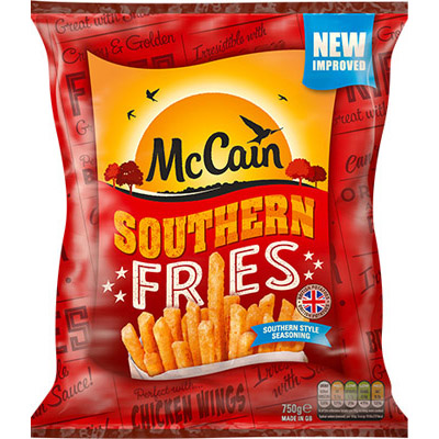 McCain Southern Fries UNIT 5x750g . Packed 3 units to a case.
Unit Weight: 3.75 Kilos.