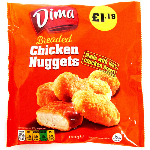 Dima Breaded Chicken Nuggets PM £1.19   190g × 1