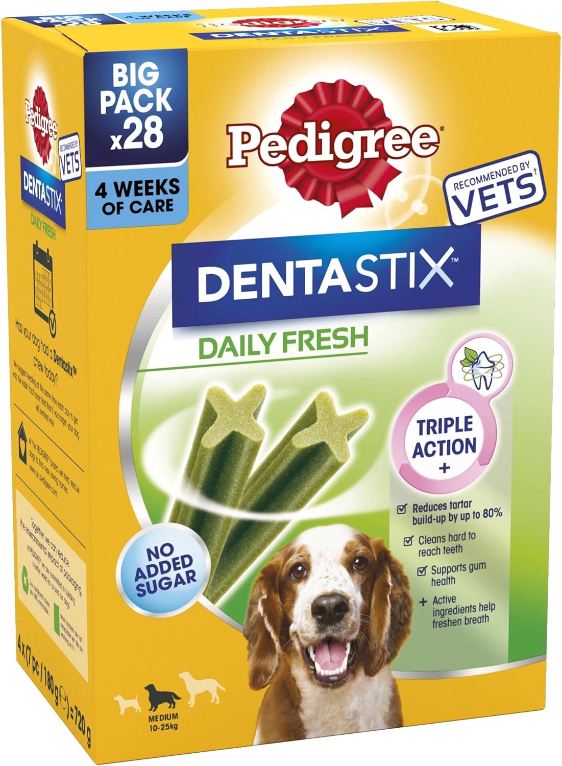 Pedigree Dentastix Dental Chews Medium Dog  Stick  14x128g