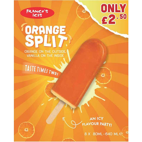 Francos Orange Split PM £2.50   8pk × 1