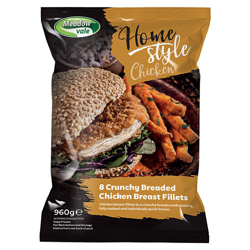 Meadowvale Chicken Fillets In Breadcrumbs   960g × 4