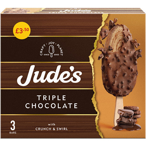 Jude's Triple Chocolate Bars 3 x 80ml (240ml)   3pk × 1