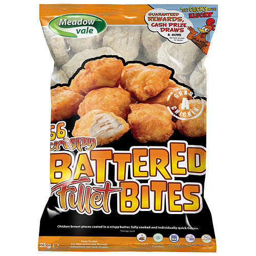 Meadowvale Battered Chicken Bites   2Kg × 1