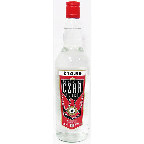 Imperial Czar Vodka PM £14.99 37.5%   70Cl × 1