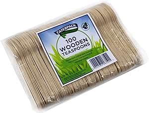 Caterpack Enviro Wooden Teaspoons  1x4.25"