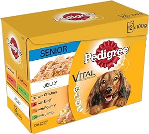 Pedigree Senior Dog Pouches In Jelly  4x100g