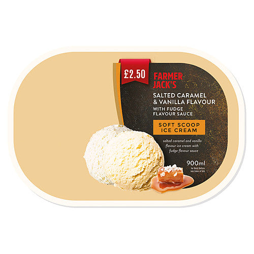 Farmer Jack's Vanilla Flavour with Pods Soft Scoop Ice Cream 900ml   900ml × 6
