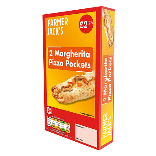 Farmer Jack's 2 Margherita Pizza Pockets 240g   240g × 12