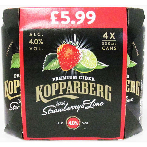 Kopparberg Strawberry & Lime 4 Pack PM £5.99   330ml × 6 × 1