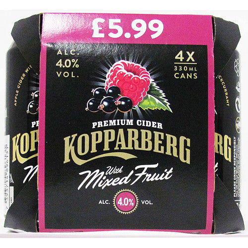 Kopparberg Mixed Fruit 4 Pack PM £5.99   330ml × 6 × 1