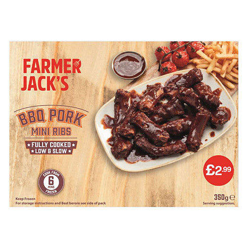 Farmer Jacks BBQ Mini Ribs PM £2.99   350g × 12