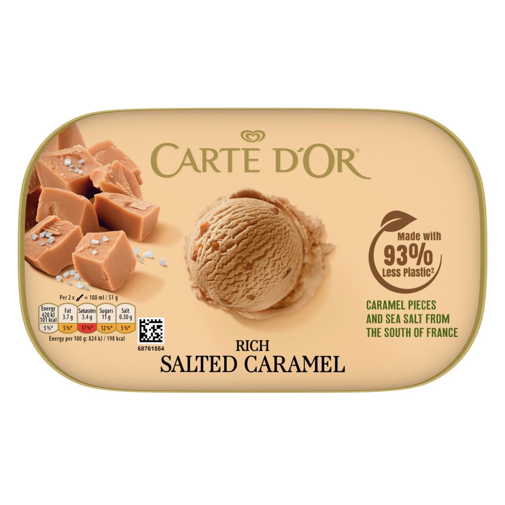 Carte D'or Ice Cream Dessert Rich Salted Caramel ice cream 900 ml    900ml × 1