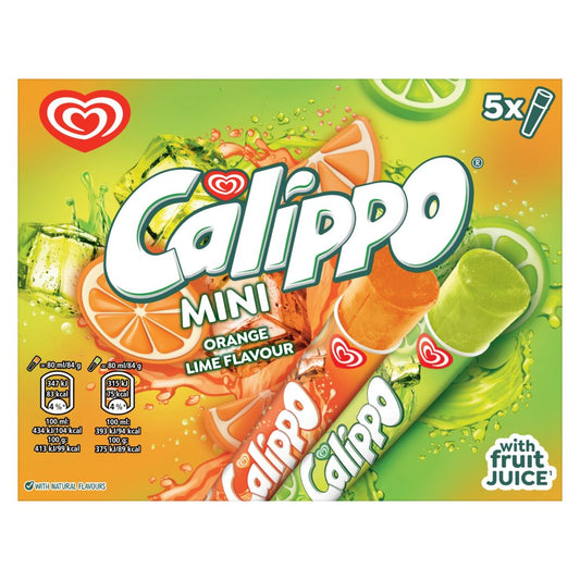 Heartbrand Calippo Mini Ice Lollies Orange & Lemon-Lime 5x 80 ml    5pk × 1