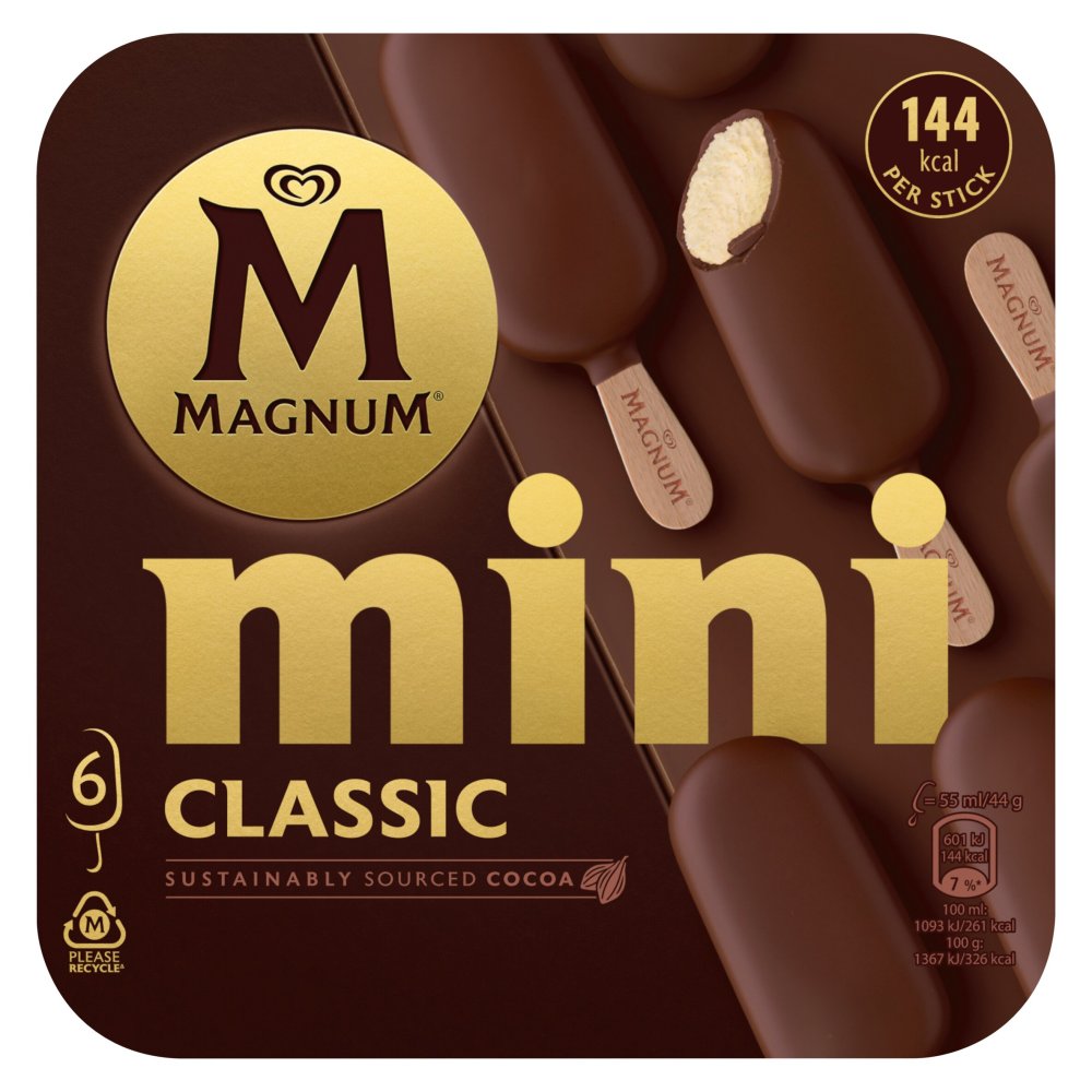 Magnum Mini Ice Cream Sticks Classic 6x 55 ml    6pk × 1