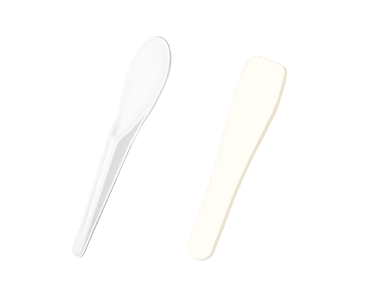 Marc Antonio Qwarzo 3.5" white Paper Spoon CASE 6x500