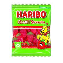 Haribo Giant Strawbs Bags  12x160g E