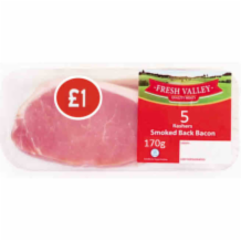 Fresh Valley Smoked Bacon Rashers  1x170g