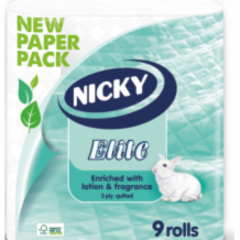 Nicky Elite ply Tt  Roll Paper Pack  5x9 PK