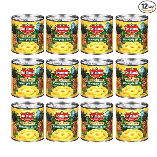 Del Monte Sliced Pineapple In Juice  12x220g