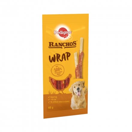 Pedigree Ranchos Wrap Dog Treats Chicken  12x40g