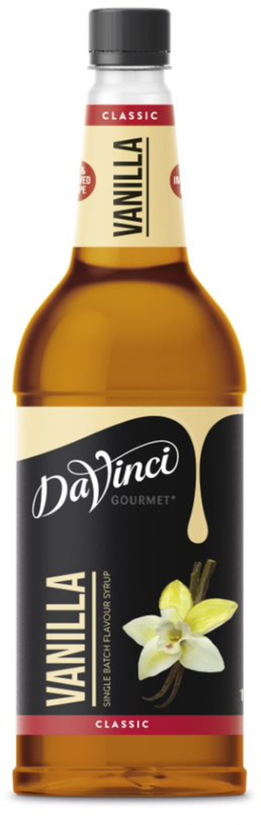 Da Vinci Vanilla Syrup (For Coffee) 1x1lt . Packed 6 units to a case.
Unit Weight: 7.39 Kilos.