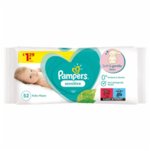 Pampers Sensitive Baby Wipes   12x52's