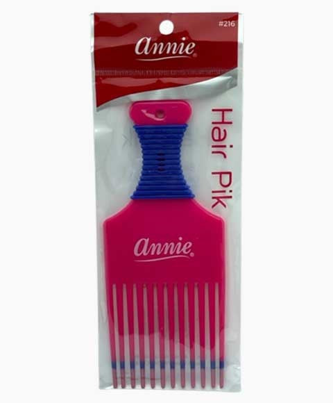 ANNIE HAIR PIK 216  Color Pink And Blue Hair Brushes and Combs Asetena Pa 
