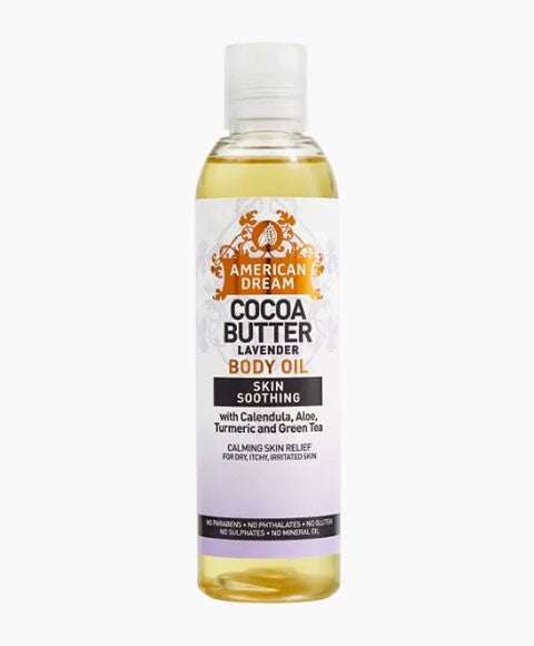 COCOA BUTTER LAVENDER SKIN SOOTHING BODY OIL 200 ml Skin Moisturizing Asetena Pa 