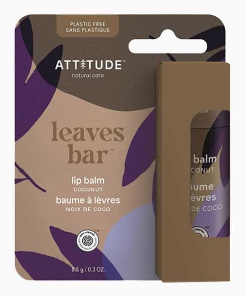 ATTITUDE LEAVES BAR COCONUT LIP BALM 8.5 g Lips Asetena Pa 
