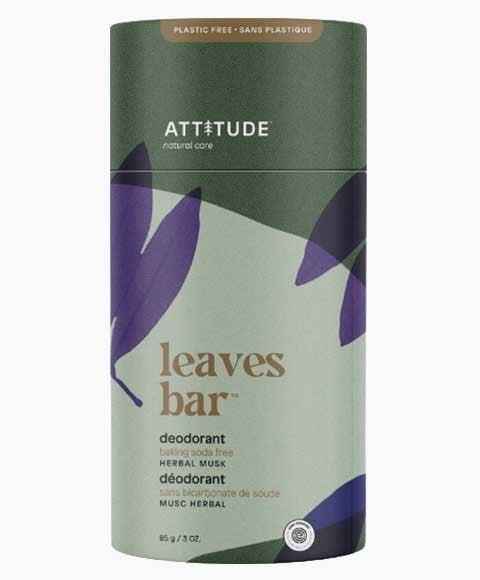 ATTITUDE LEAVES BAR HERBAL MUSK DEODORANT 85 g Body Care Asetena Pa 