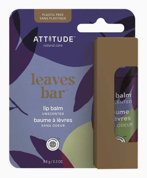 ATTITUDE LEAVES BAR UNSCENTED LIP BALM 8.5 g Lips Asetena Pa 