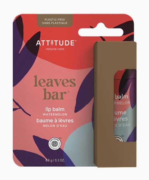 ATTITUDE LEAVES BAR WATERMELON LIP BALM 8.5 g Lips Asetena Pa 